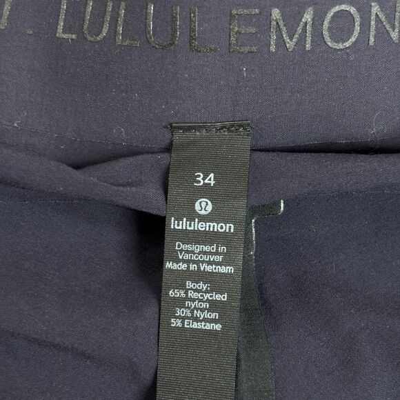 Lululemon Current State Board Shorts Men's 34 Navy Blue Zip Pockets Swim Trunks - Picture 9 of 11